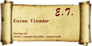 Eszes Tivadar névjegykártya